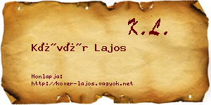 Kövér Lajos névjegykártya